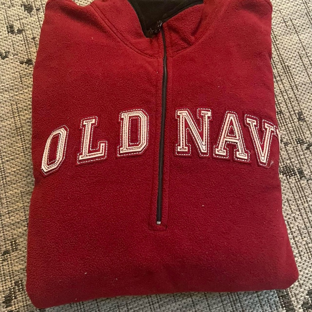 Red quarter zip men’s old navy